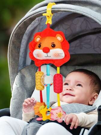 Quderbel 婴儿安抚娃娃毛绒挂件，儿童摇铃床铃风铃，婴儿座椅床健身架汽车挂饰，适合0-3岁男孩和女孩，新年礼物