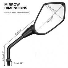 10mm  bicycle, motorcycle universal sports rearview mirror+mask - Negro - Ver 4