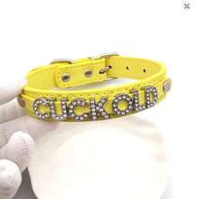 1pc Sexy Leather Letter Choker Necklace, Personalized Accessory For Roleplay Party - Multicolor - View 2