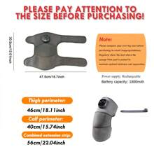 1 st benmassageapparat, justerbar värme- och vibrationsmassageapparat för knä, 4 temperatur- och 3 intensitetsnivåer, lämplig för knä, axel, armbåge - Multifärgad - Visa 10