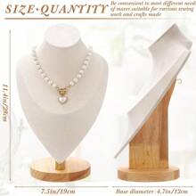 木制珠宝展示架，垂直项链架，女士吊坠和手链收纳架，收纳旅行必需品，返校宿舍收纳秋季装饰