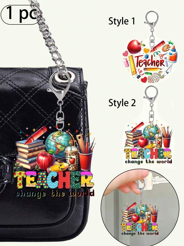 School Elements Acrylic Bag Pendant,Acrylic Decoration Car Pendant, Cartoon Family Keychain Bag Decoration ,Lobster Buckle Pendant,Cute Pattern,Earphone Pendant, Mobile Phone Shell Pendant- Perfect For Car Keys, Backpacks & Bags ,It Is Also A Good Choice For Giving Gifts,Back To School Car Accessories Goth Y2k