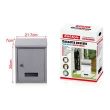 Flat Mailbox, Wall-Mounted Mailbox With Lock, Outdoor Mailbox/Suggestion Box, Metal Delivery Box, Wall-Mounted Waterproof Mailbox, Mailbox, Metal Mailbox