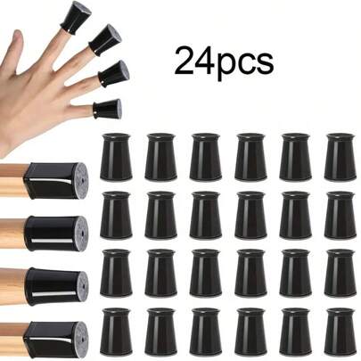 Protetores de piso para pernas de cadeira de 24/12/4 peças, capas de silicone para pernas de cadeira sem riscos e ruídos em pisos de madeira, capas pretas para pernas de banco, almofadas de feltro duráveis para dispositivos de parada, capas redondas antiderrapantes para pernas de cadeira, almofadas protetoras de feltro para piso, fáceis de instalar, capas para pernas de cadeira totalmente envoltas, material de borracha de alta elasticidade e durabilidade, acessórios para móveis de decoração para casa, reutilizáveis