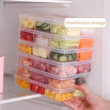 1/5 piezas Recipientes de almacenamiento y preparación de alimentos - Cajas de almuerzo Bento multicompartimento reutilizables, aptas para el hogar, la escuela, el trabajo y los viajes, recipientes de alimentos, recipientes para aperitivos, cajas de almuerzo Bento de control de porciones para adultos, bandejas para servir frutas - transparente - Ver 2