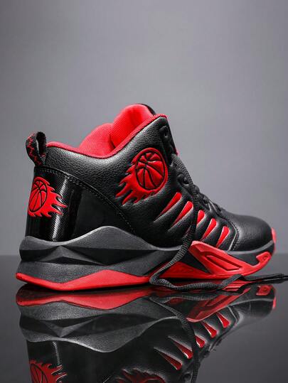 Men's Basketball Shoes, Non-Slip Shock-Absorbing Lace-Up Sports Shoes, Suitable For Men For Running And Walking