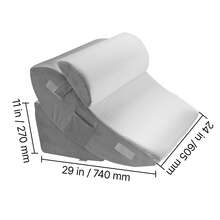 Wedge Pillow For Sleeping, 4 Pcs Adjustable Orthopedic Bed Wedge Set, Support Leg Neck Shoulder, Post Surgery Pillow For Back Pain, Acid Reflux, Snoring Relief, Sitting Up In Bed, White/Grey - trắng - Xem 10