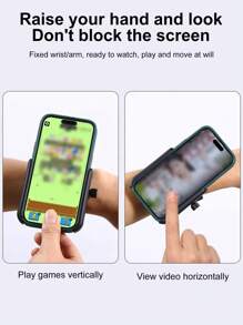 360°旋转手机腕带支架适用于户外运动、驾驶和骑行运动腕带多功能手机支架兼容所有4-7英寸和Android智能手机