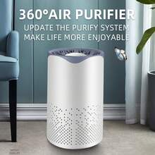 Bedroom Air Purifier, HEPA Outer Filter, Small Home Air Cleaner, Desktop Mini Air Purifier, UV Ultraviolet, Suitable For Living Room, Sleep, Smoke, Allergy, Pet Dander, Odor, Dust, Office, Desktop, Portable, White