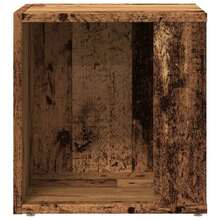 Larryhot Tavolino in legno antico 33x33x34 cm in legno ingegnerizzato, bello e pratico, ideale per riporre oggetti e decorare la casa - Castano - Visualizzare 5
