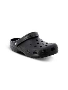 Crocs 经典木屐女式运动凉鞋 透气舒适 轻便亲肤 易清洁 沙滩泳池日常穿着 黑色 10001-001 - 黑色 - 查看 2