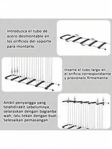 Estante Organizador de Zapatos 5-6 Niveles, Armable con Puerta, Ahorrador de Espacio para Hogar - Negro - Ver 11