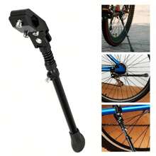 Adjustable Telescoping Mountain Bike Kickstand - 26.01-35.99cm Range, Heavy-Duty Aluminum Alloy With Secure Locking Mechanism, Fit For 40.64cm/50.8cm/60.96cm/66.04cm Tires, Black, Mountain Bike Accessories, Sleek Bike Accessory, Reliable Bike Stand, Durable Construction - Black - View 5