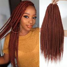 Crochet Box Braids Hair Pre Looped Goddess Box Braids Crochet Braiding Hair 3 Packs Crochet Box Braids 3x Box Braids Crochet Hair 18/24inch - Multicolor - View 19