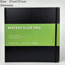 1 件优质豪华水彩素描本垫 - 38 张高品质纸张，110 磅，230 GSM，冷压，无酸纸，非常适合水彩技巧、混合媒体、绘图、绘画和艺术日记