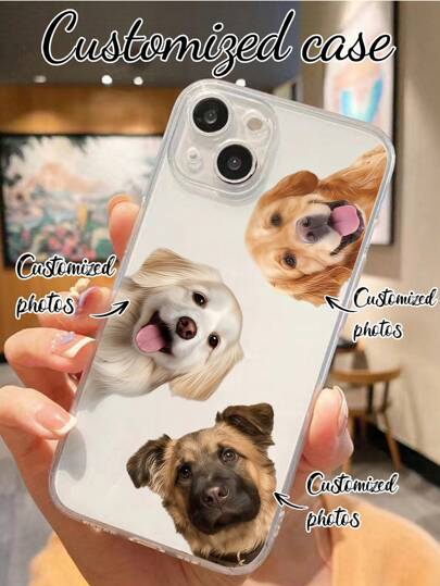 1pc Customizable Pet Photo Phone Case With Background Removal, TPU Transparent Case, High-Definition UV Printing, Shock-Proof Protection Compatible With Apple Series 17Air/16promax/16pro/15promax/14promax/13promax13pro/15pro And /A05/A04/A11/A24/A25/A26/A33/A12/A13/A14/A15/A52/A54/A55/S23Ultra/S24Ultra/A52S/13C/A15/HonorX6A/X7B/X8B/X6/SAM/Redmi, Suitable For Personalized, Daily Use Or Gift Giving