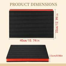 4pcs Tool Box Foam Inserts Upholstery Foam Cuttable Polyurethane Foam Pads Foam Sheets 40x33x2.5CM For Tool Box Organisation Cases Packing Padding Camera Toolbox Storage - Black & Red - View 2