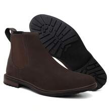 Men's Chelsea Boot, Casual Ankle Boot, Genuine Suede Leather, Durable And Soft, Fashion 2026 - 咖啡 - 查看 4