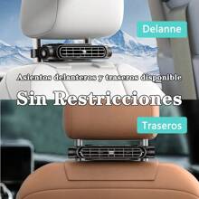 Ventilador Del Asiento Trasero Del Coche Portátil Auto Usb Ventilador De Coche for El Asiento Del Conductor Y Del Pasajero,Ventilador para reposacabezas eléctrico,3 ajustes de velocidad,Miniventilador Portátil USB for El Asiento Trasero - Blanco - Ver 2