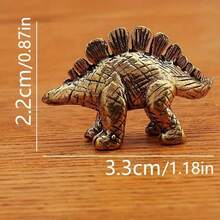 Christmas Gift, 8pcs Jurassic Brass Dinosaur Ornaments, Mini Retro Bronze Dinosaur Statues, Handcrafted Prehistoric Animal Sculptures For Home Decoration, Suitable For Living Rooms, Bedrooms And Various Spaces - Nhiều màu - Xem 7