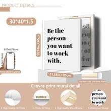 1 幅帆布海报“做你想成为的人”，励志名言墙面艺术装饰画，适用于家居装饰、客厅和卧室，无框 - 彩色 - 查看 18