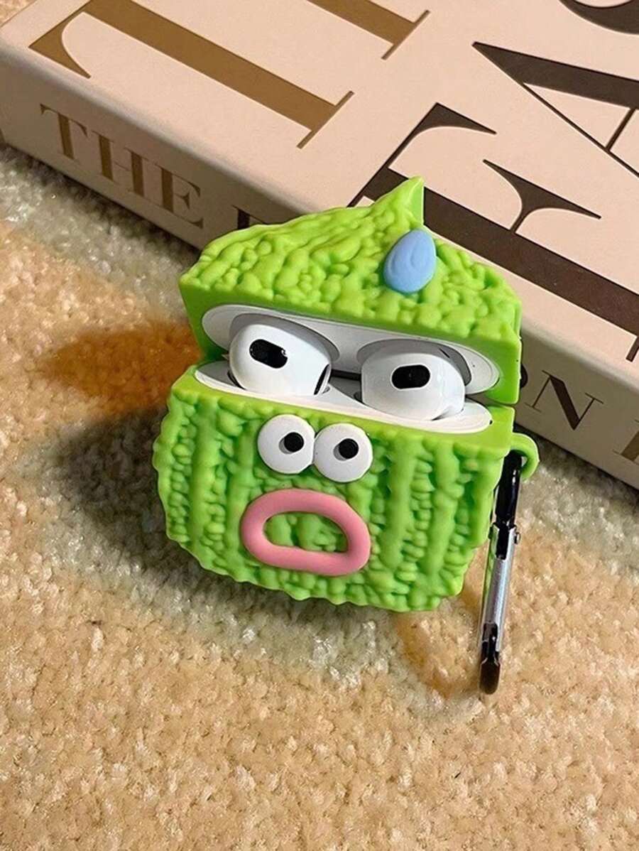 1 pieza Funda protectora de silicona con diseño divertido de calabacín sudoroso compatible con Apple 2/3/Pro 2, cubierta suave y resistente a golpes