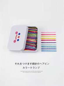 100 Piezas/50 Piezas Pasadores de Pelo para Mujer en Caja, Pinzas de Acero de Colores, Chucks de Línea Ondulada, Conjunto de Tocado, Pinzas Pequeñas, Pinzas para Flequillo Roto de Niñas, Pasadores de Pelo, Pinzas Superiores, Pinzas de Borde, Pinzas de Garra, Ganchos para el Cabello, Pasadores de Pelo, Accesorios para el Cabello