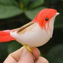 Kit 36 Colorful Artificial Birds Party Decoration 10.5 Cm Flowers Decoration