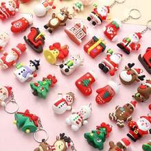 1 szt./3 szt./5 szt./10 szt. Brelok do kluczy z motywem świątecznym, zawieszka ozdobna z motywem Świętego Mikołaja/Bałwana/Choinki, kreatywny brelok do kluczy z miękkiej gumy PVC, spersonalizowana dekoracja na święta, drobne prezenty, dostawa prezentów na imprezę, nagrody dla studentów, prezenty firmowe