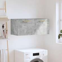 Mobiletto dA, Parete Larryhot Concrete Grey 80x36,5x35 cm in legno ingegnerizzato, bello e pratico, ideale per riporre oggetti e decorare la casa - Grigio - Visualizzare 1