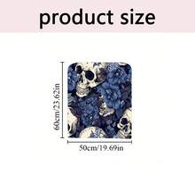 1 pieza/4 piezas/6 piezas/10 piezas Funda de silla de felpa corta con estampado de calavera y flores, funda de silla desmontable de tela de felpa corta, protector de respaldo de silla, cubierta decorativa para silla de comedor, apta para todas las estaciones, funda de silla decorativa para días festivos, para comedor, sala de estar, protección de silla para el hogar, con protección de respaldo, apta para restaurante, oficina, sala de estar, hotel y decoración del hogar