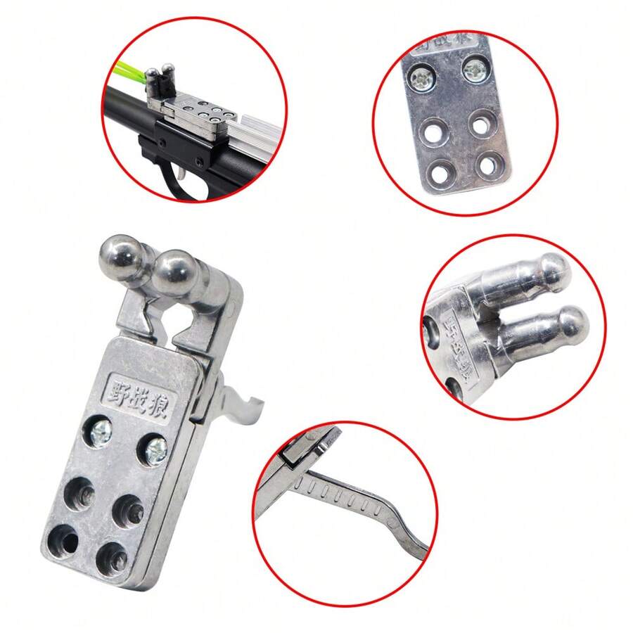 1 件户外狩猎弹弓配件弹射器发射器，户外游戏减压工具，户外射击娱乐，狩猎游戏弹弓配件，男孩户外娱乐，弹弓派对礼物 - 銀色 - 查看 1