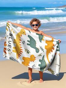 1pc Customized Text Bath Towel Beach Towel, 240GSM, Personalized Towel, Kids Towel, Pool Towel, Bathroom Towel, Holiday Gift, Beach Towel, Outdoor Travel, Beach Essential, Beach, Pool, Bathroom, Swimming Hall