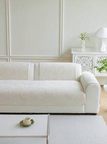 1 pieza Cojín de sofá grueso de unicolor estilo bohemio - Jacquard artesanal, antideslizante y fácil de limpiar, para todas las estaciones, lavable a máquina, apto para mascotas, tela de felpa suave - Perfecto para la decoración del hogar en la sala de estar, dormitorio, oficina.