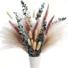 50pcs/Set Lifelike Reed & Rabbit Tail Artificial Flower Set - Elegant Decor For Home, Office, & Events, Perfect Gift For Any Occasion