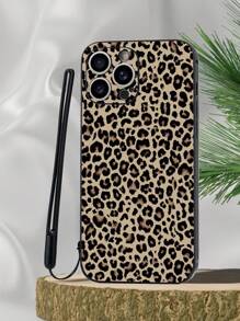 1 件黑色 TPU 豹纹防震手机壳和 1 件黑色硅胶腕带，适用于 Apple/配套手机壳/带挂绳的手机壳/有趣的手机壳/Android 手机壳/手机壳/手机壳/OPPO 手机壳/Galaxy 防水防摔防刮 - 彩色 - 查看 3