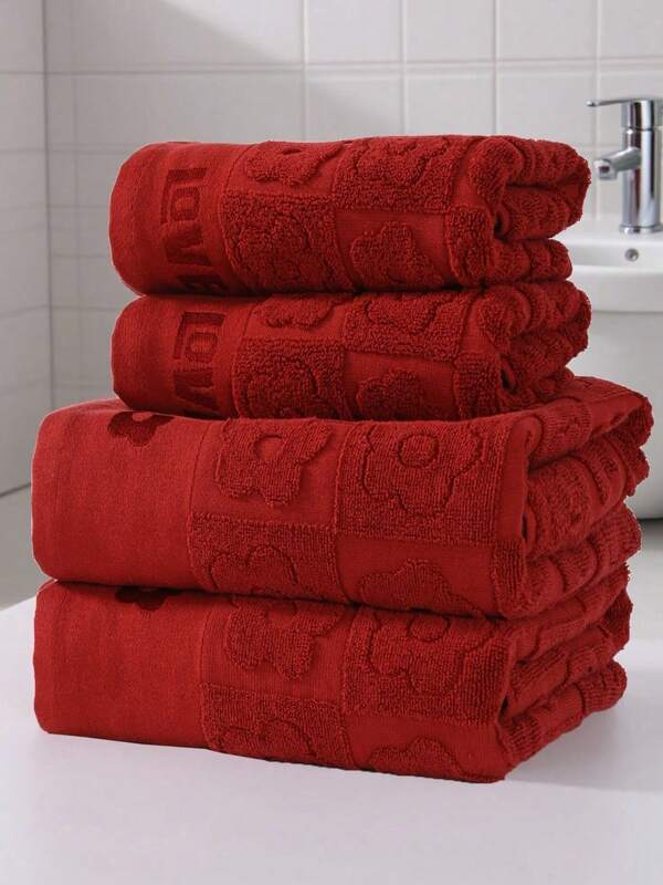 1 pieza/2 piezas Toalla de baño de algodón jacquard con estampado floral sencillo, súper suave y grande, de secado rápido, sin pelusa, toalla de sauna, alta absorbencia, ligera y compacta, toalla de invitados, toalla de ducha de alta calidad y duradera, mejor regalo para la pareja. Tamaño de la toalla: 40*80cm, Tamaño de la toalla de baño: 70*140cm
