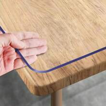 1pc 0.25mm Thick Transparent Rectangular Tablecloth Protector, PVC, Simple, Heat Resistant, Anti-Stain, Suitable For Dining Table, Coffee Table, Office Desk