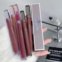 1pc Gege Bear Glossy & Matte Finish Lip Gloss, 5 Color Options, Long-Lasting, Moisturizing, Velvet Texture, Brightening