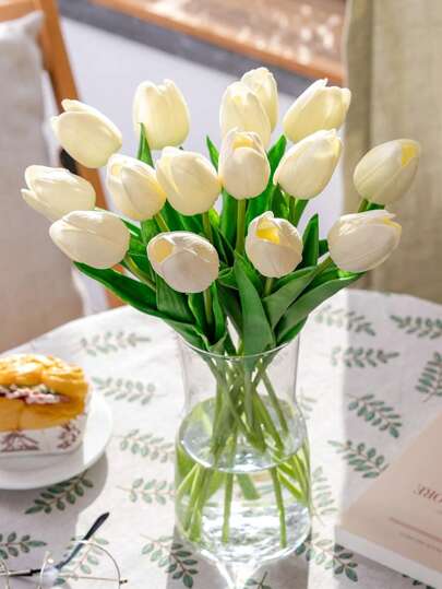 1/5/10/20 قطعة من الزهور الاصطناعية الفاخرة الرومانسية، باقات من الزهور البلاستيكية الحقيقية الملمس من الزنبق الحريري، زهور اصطناعية لحفلات الزفاف والمنزل والفندق والحفلات وهدايا رأس السنة، ترتيبات زهور محمولة باليد لعيد الحب والزفاف والمنزل والغرفة والصالة والديكور والباقة العروس والحديقة الخارجية