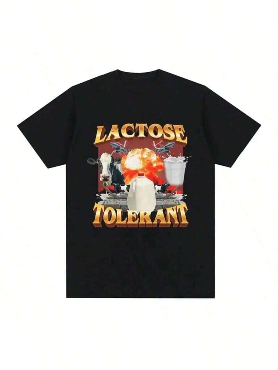 Korean Ateezs MINGI Graphic T Shirt Men's Women's Hip Hop Retro Fashion Short Sleeve T-Shirts Casual T-Shirt Streetwear - 黑色 - 查看 1