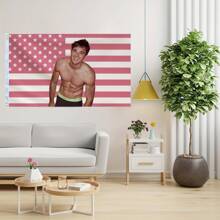 1pc Jacob Elordi Pink American Flag Funny Banner Flags For Wall Hanging Poster Flags, Jacob Elordi US USA America 90x150cm Flag, Funny Flag Decorations, Decoration For Room, Dorm, Outdoor, Parties