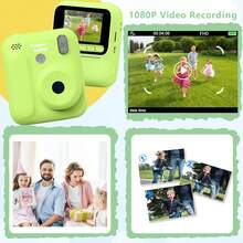 即时打印相机益智玩具，适合3-12岁男孩女孩，可即时拍照，适合家庭聚会、新年礼物、生日和节日礼物。 - 彩色 - 查看 3
