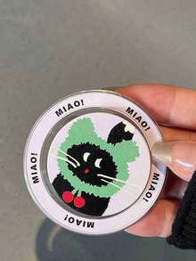 1pc Niche Design Cute Cat Magnetic Phone Holder, Retractable Foldable Desktop Stand Compatible With IPhone, Android Phone, Gift For Birthday, Family, Friends Push-Pull Phone Grip Phone Accessories - Multicolor - View 15