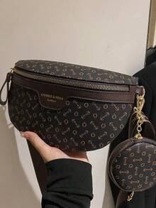 2件套时尚花卉图案腰包和零钱包 - 彩色 - 查看 5