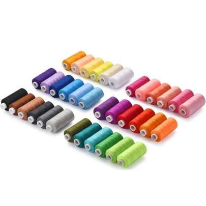6er Pack sortierte Farben Polyester Nähgarn, für häusliches DIY Nähen und Sticken