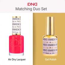 DC Gel Polish Set Pink Collection UV LED Gel Polish And Air Dry Nail Lacquer Matching ChipFree Polish Duo 004 Pink Lemonade 0.5 Fl Oz - 粉紅檸檬水 - 查看 3