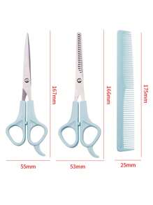 3pcs Stainless Steel Pet Grooming Scissors, Professional Trimming Shears For Teddy Dogs, Pet Cleaning & Beauty Tool Set