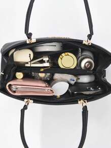 2pcs Women's Handbag Set, High-Quality Shoulder Bag, Fashionable Crossbody Bag, Casual Wallet, Best Mother's Day Gift Idea, Mother's Day Gift, Gift For Mom, Essential For Moms, Outdoor Mommy Bag, Stylish Business Casual Women Bag, Suitable For Office And Work