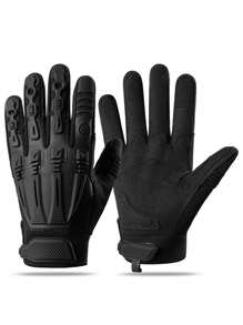 1 Pair Outdoor Sports Full Finger Gloves, Suitable For All Seasons, Hiking, Climbing, Motorcycle Riding, Anti-Slip & Durable, Touchscreen Compatible Men's Gloves